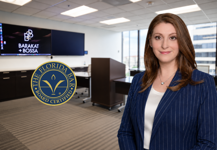 Jocelyne A. Macelloni, Florida Bar Board Certified in Business Litigation, at Barakat + Bossa