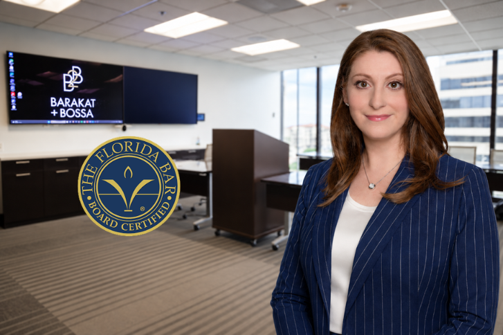 Jocelyne A. Macelloni, Florida Bar Board Certified in Business Litigation, at Barakat + Bossa